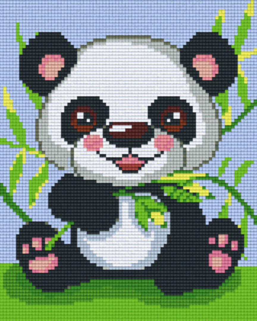 Panda Four [4] Baseplate PixelHobby Mini-mosaic Art Kits image 0